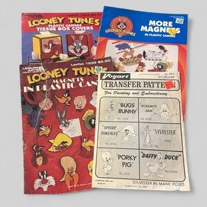 Vintage Looney Tunes vintage RARE craft pattern art decor set kits cartoon icons